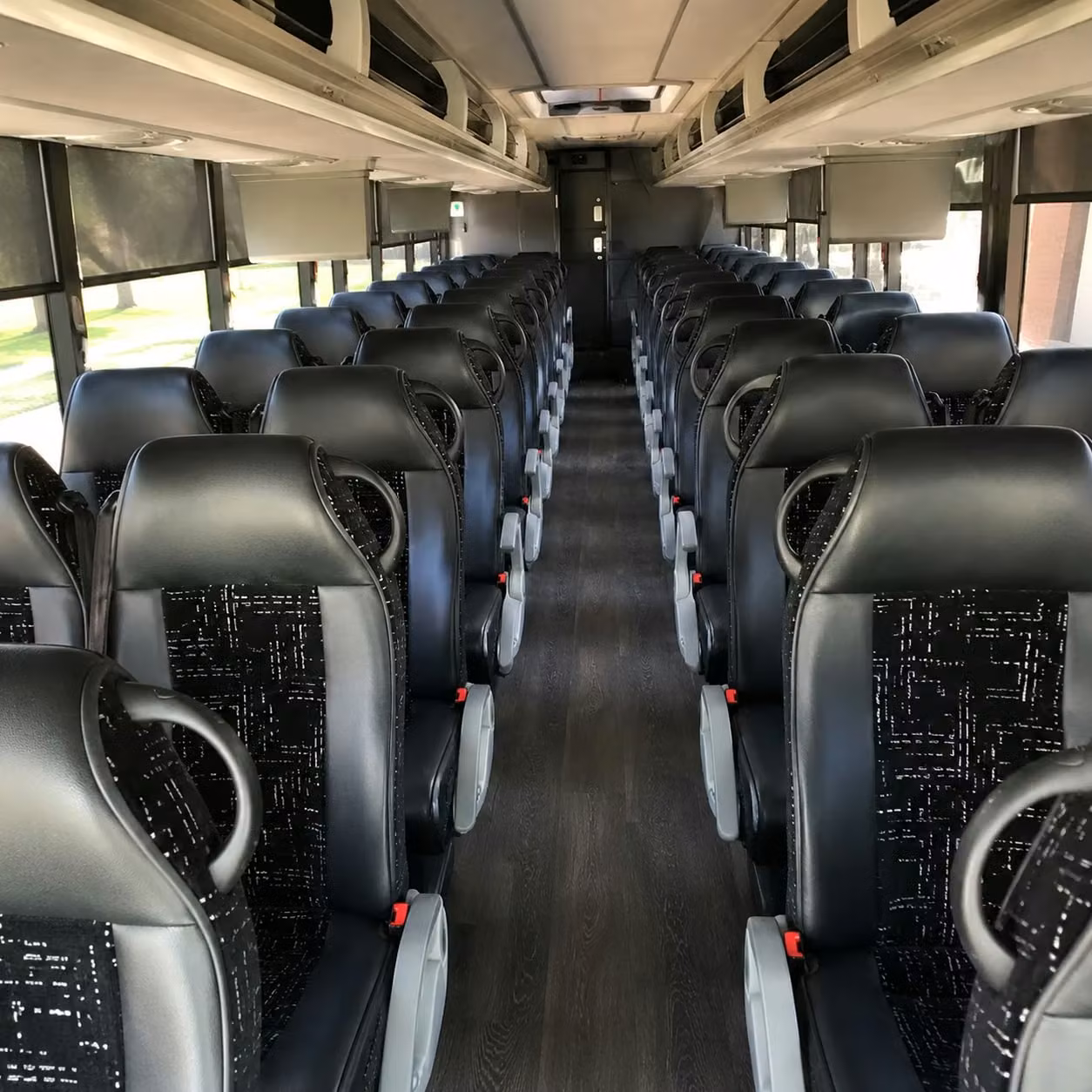 56 passenger charter bus inside