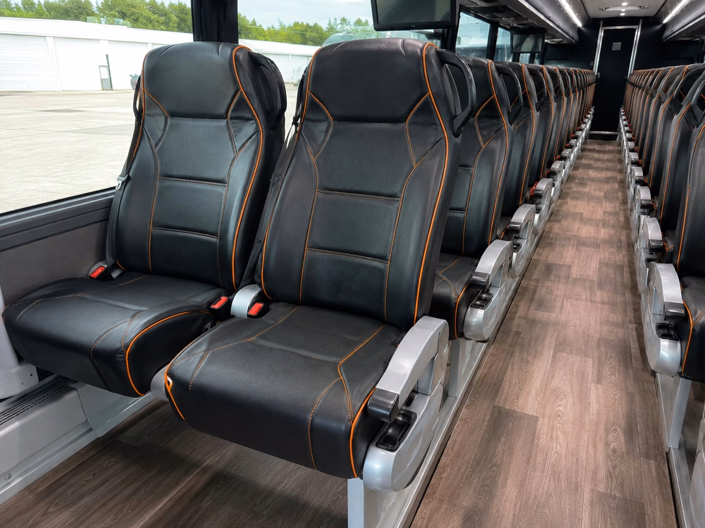 aurora charter bus rental inside