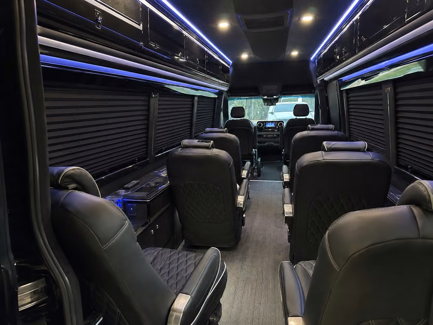 sprinter van with driver inside